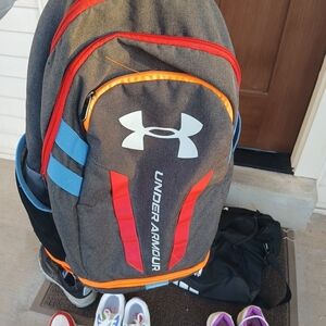 Under Armour Gray and Red Backpack